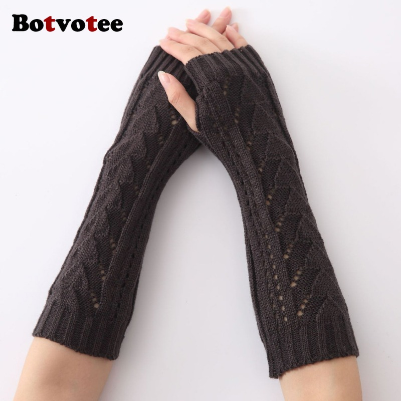 Botvotee for Women Winter Knit - Fingerless Glove Knit ulasan dan harga