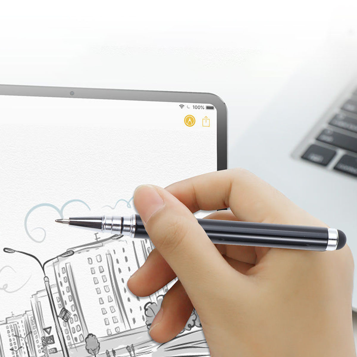 Metal Body Capacitive Stylus P - Touchscreen Glove Capacitive ulasan dan harga
